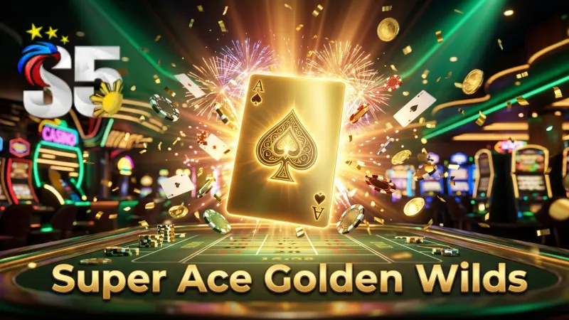 Golden Cards turn into wild symbols, boosting your win potential in Super Ace.